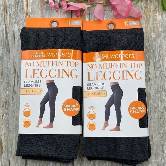 Women’s No Muffin Top Twill Seamless Shaping Leggings 2-Pack Size XS - Picture 1 of 7